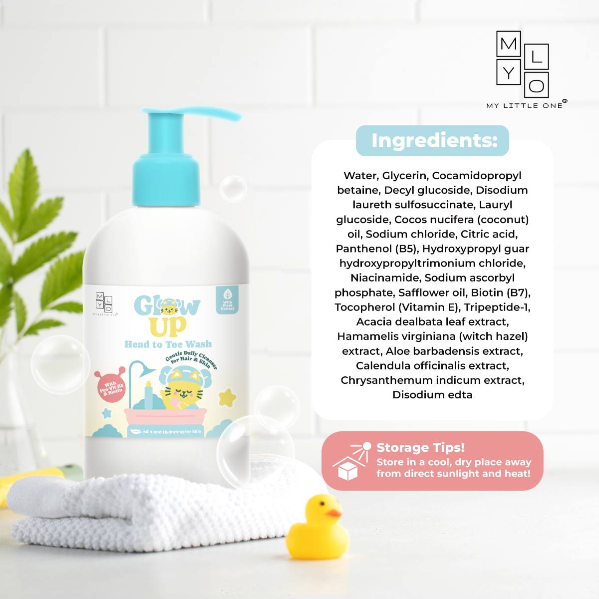 MyLO Glow Up 2-in-1 Head to Toe Wash (300ml)