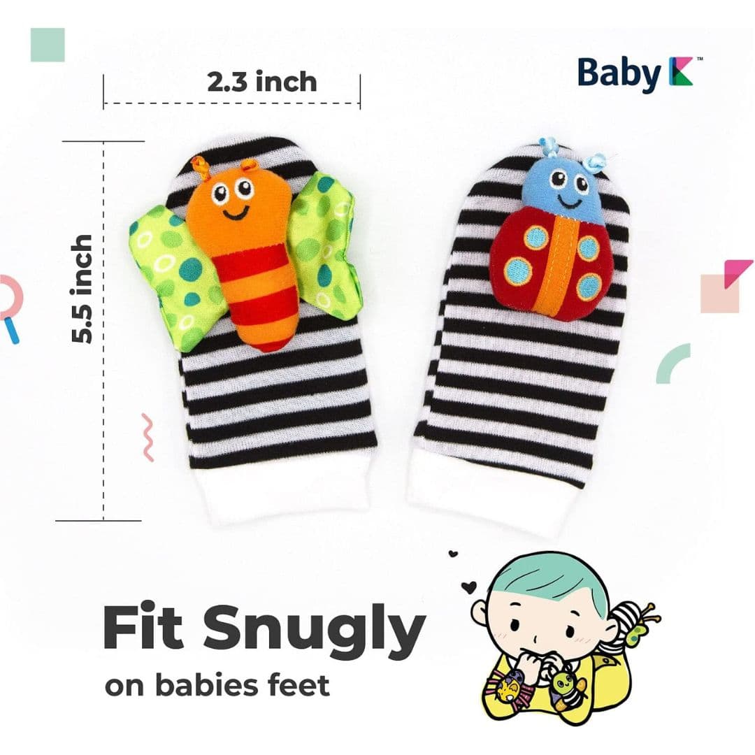 Baby K Baby Foot Finder & Wrist Rattle Dimension