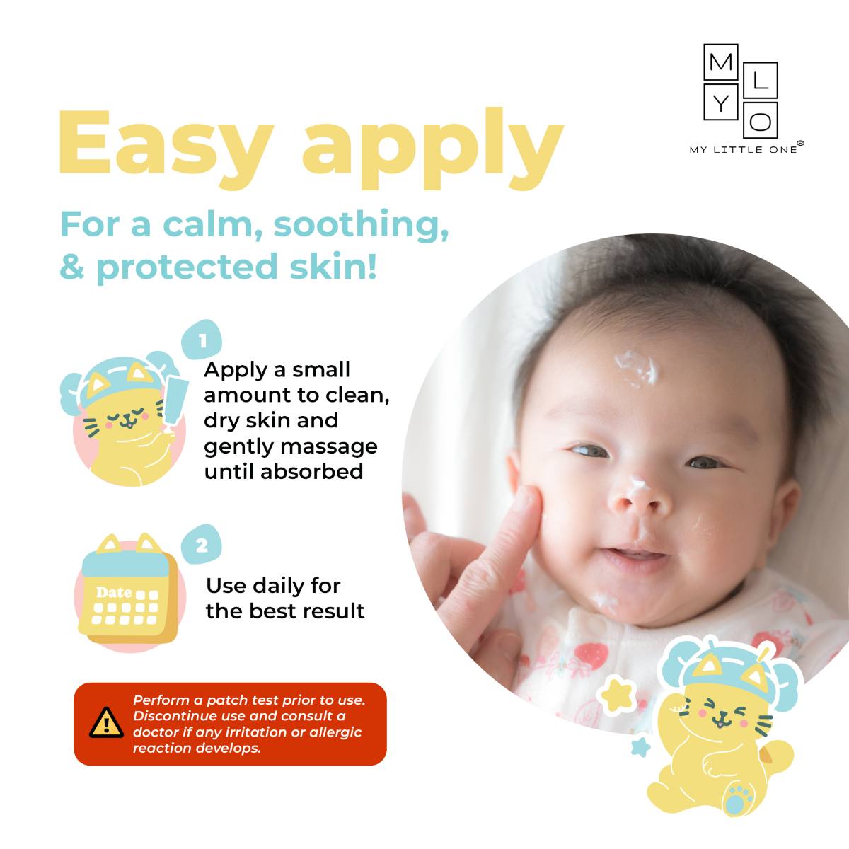 Soothing zinc oxide lotion with plant extracts for sensitive skin