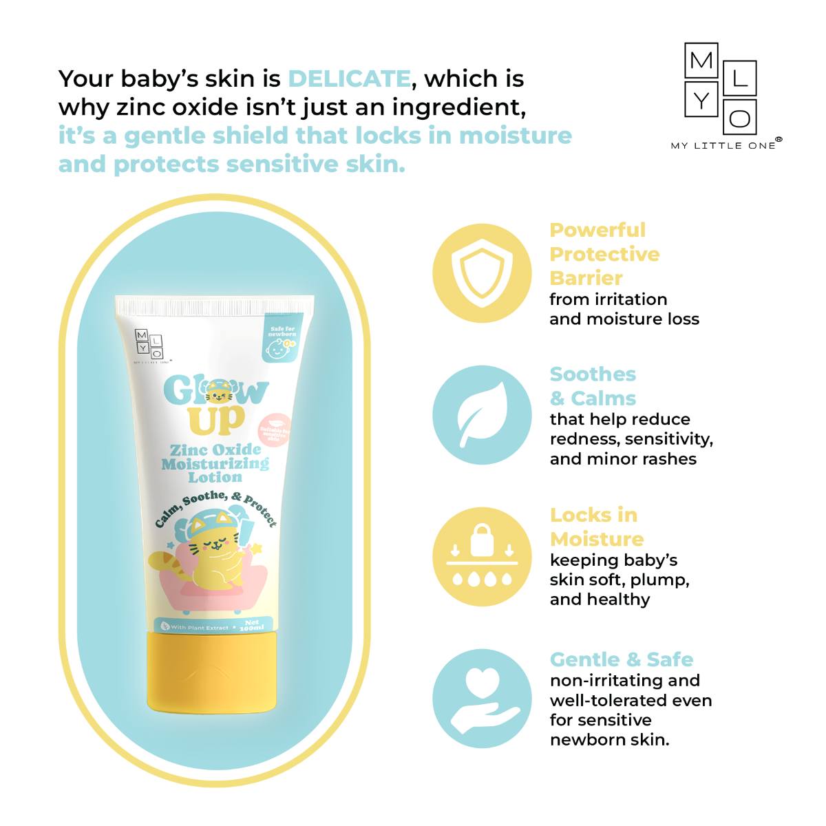 MyLO Glow Up Zinc Oxide Moisturizing Lotion (100ml)
