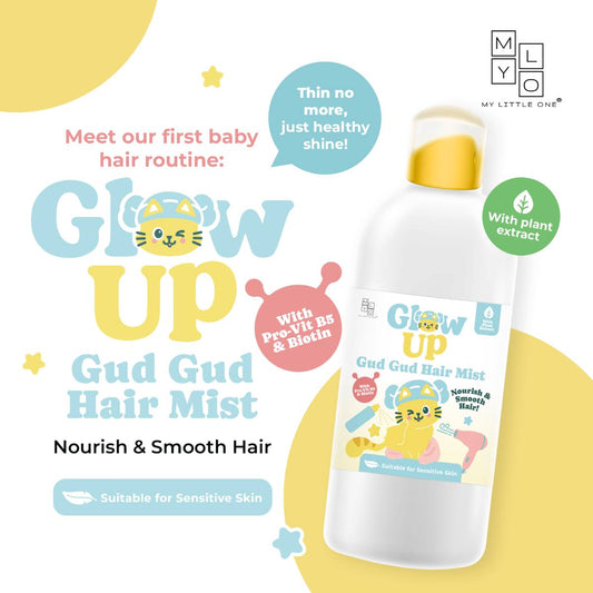 MyLO Glow Up Gud Gud Hair Mist with Biotin and Pro-Vitamin B5 for baby hair