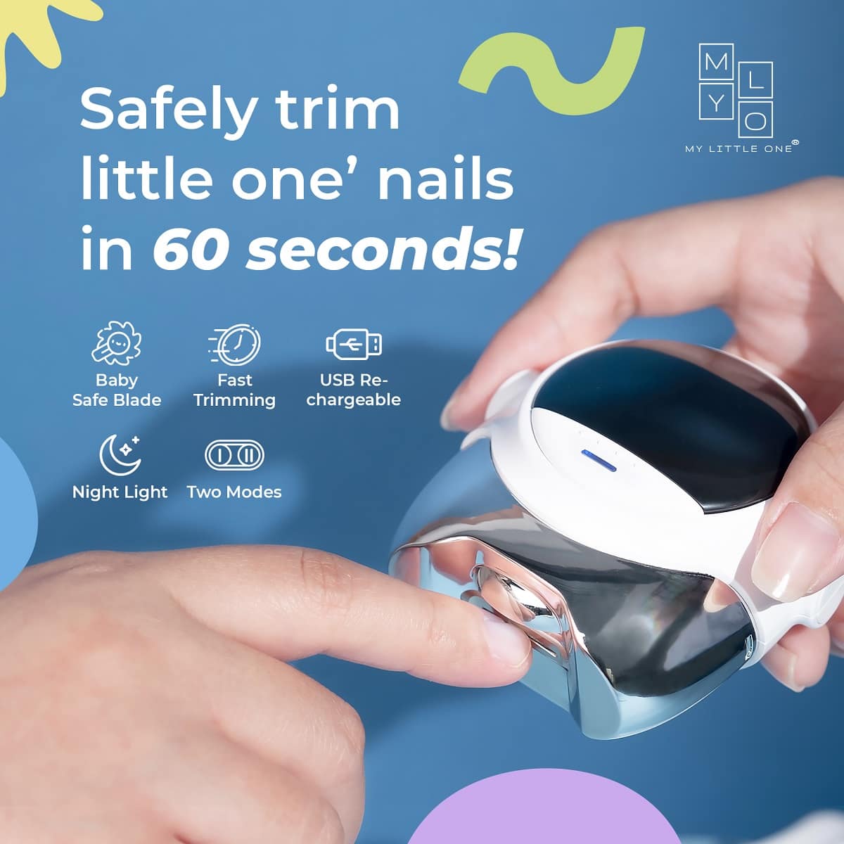 Children's Safety Round Head Scissors Nail Clipper Baby Anti