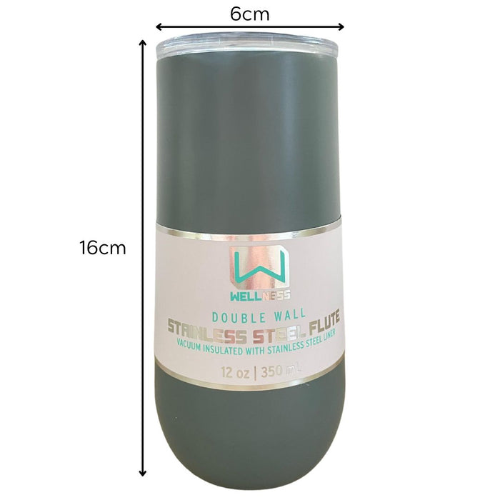 Stainless Steel Double Wall Flute Tumbler (350ml)