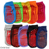 Indoor Playground Anti-Slip Socks (2pairs - 1 Adult & 1 Child - Random Colour)