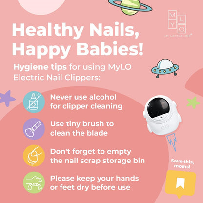 MyLO Astronaut Electric Nail Clipper Trimmer for Baby & Kids