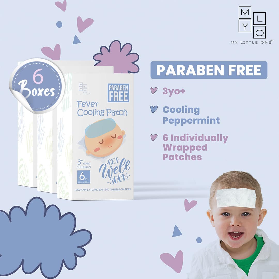 MyLO Get Well Soon Fever Cooling Patch (6 Paraben Free Patches x 6 boxes)  (S$33.00), Fever Patch