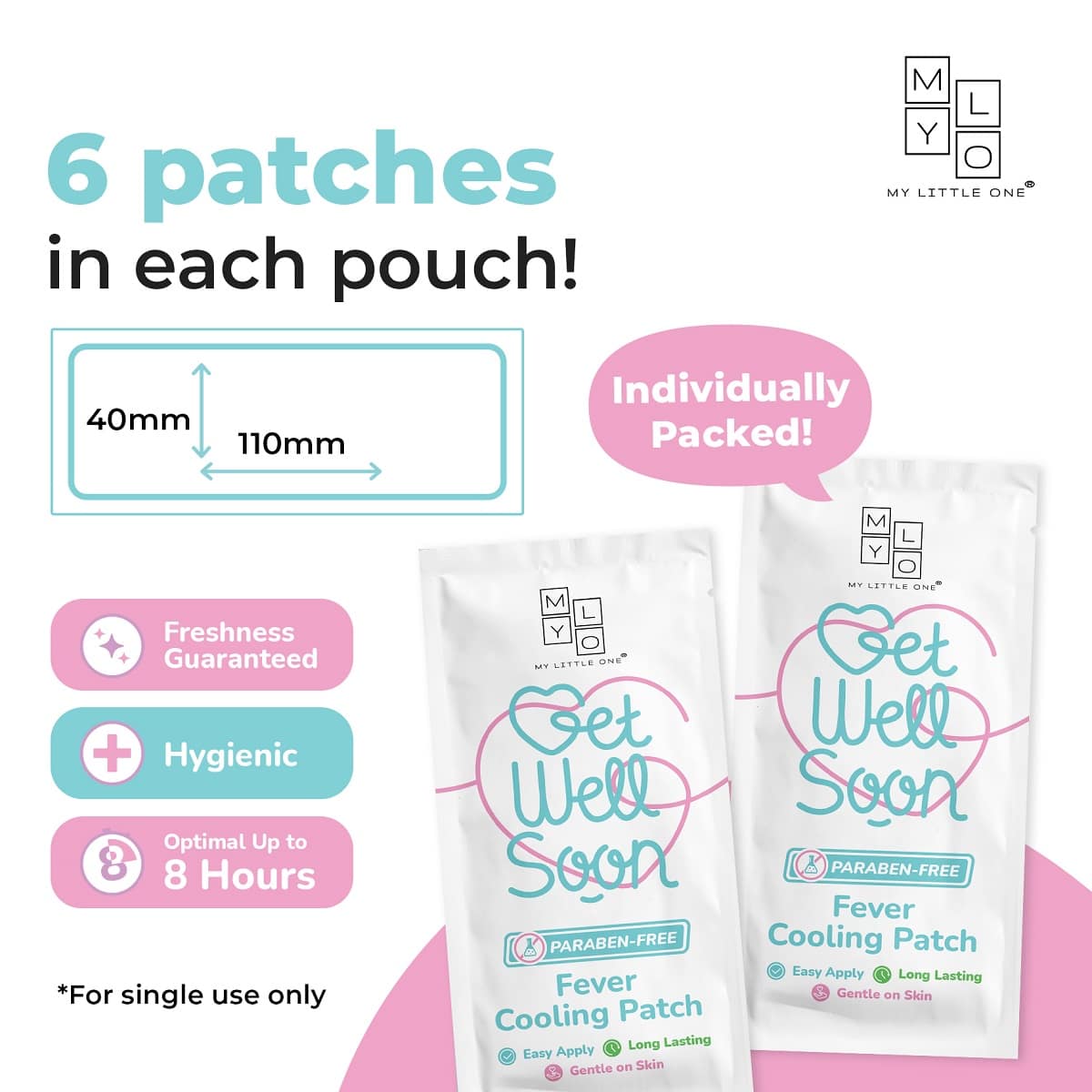 MyLO GWS Paraben Free Fever Cooling Patch (6 Patches x 6 Boxes)