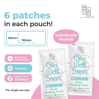 MyLO GWS Paraben Free Fever Cooling Patch (6 Patches x 6 Boxes)