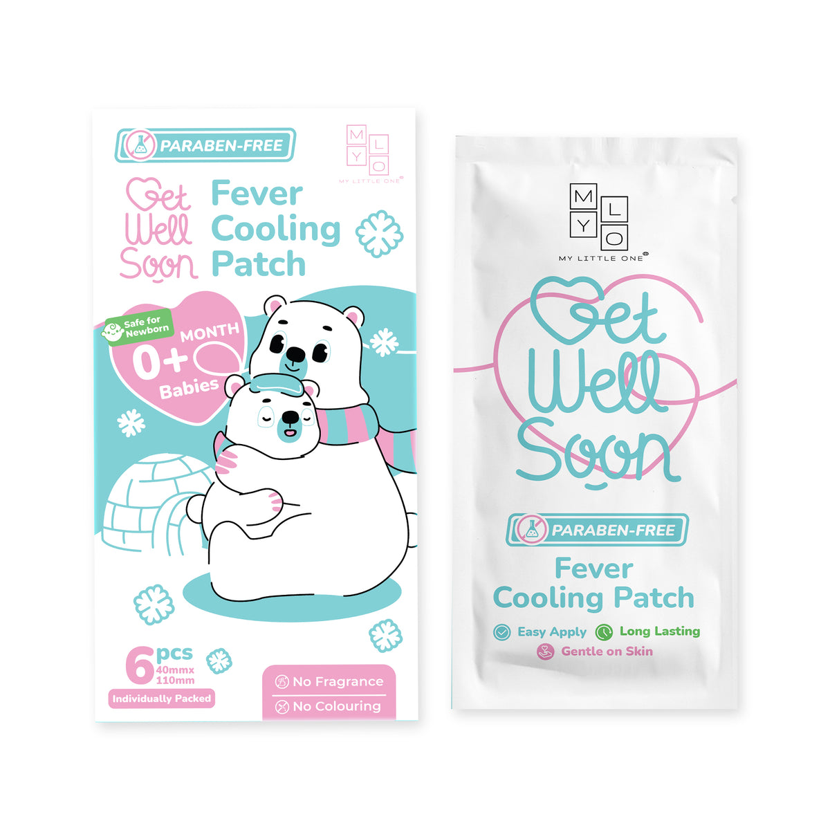 [1 box] MyLO GWS Paraben-Free Fever Cooling Patch (6 Patches / box)