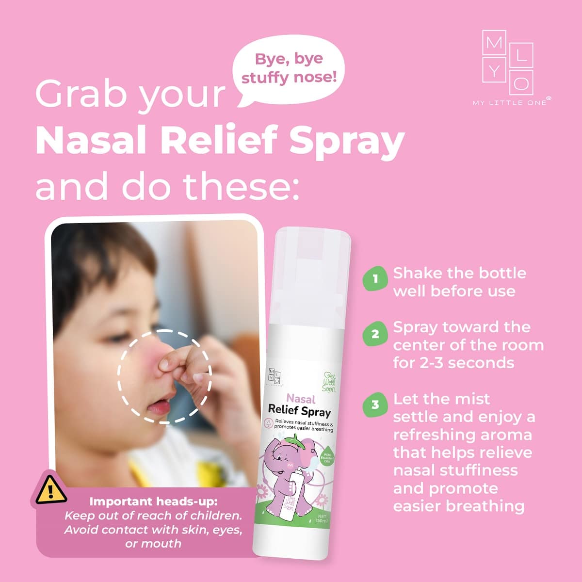 MyLO Breathe Happy Nasal Relief Spray (150ml)