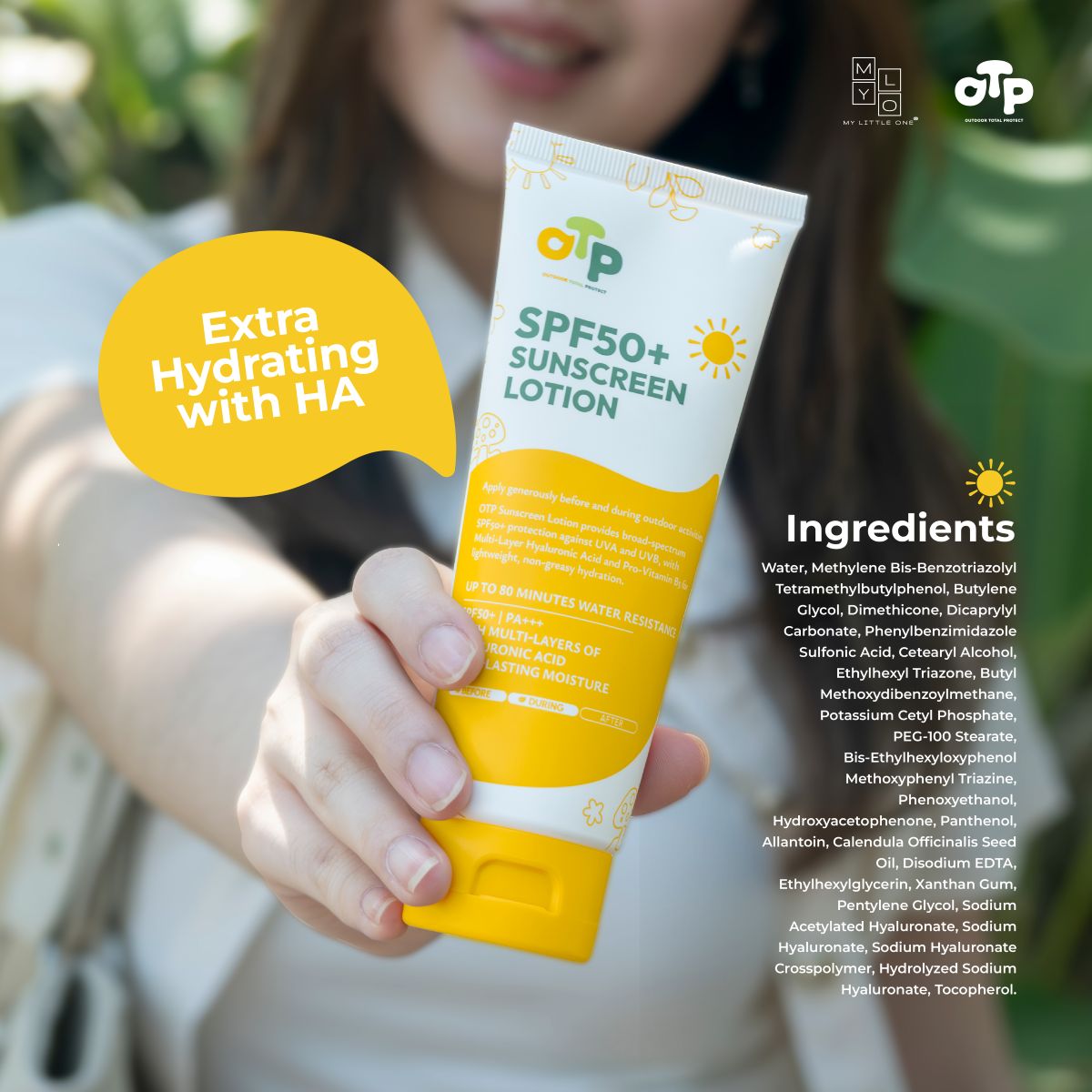MyLO OTP SPF50+ Sunscreen / Sunblock Stick, Lotion, Spray