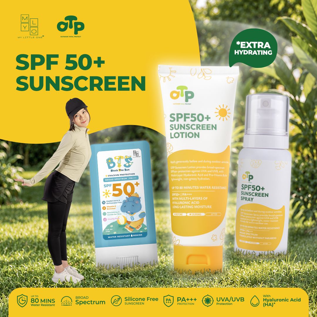 MyLO OTP SPF50+ Sunscreen / Sunblock Stick, Lotion, Spray