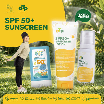 MyLO OTP SPF50+ Sunscreen / Sunblock Stick, Lotion, Spray