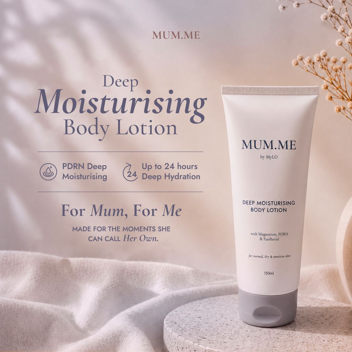 Mum.Me Body Lotion (150ml) - PDRN Deep Moisturising / Warming Comfort