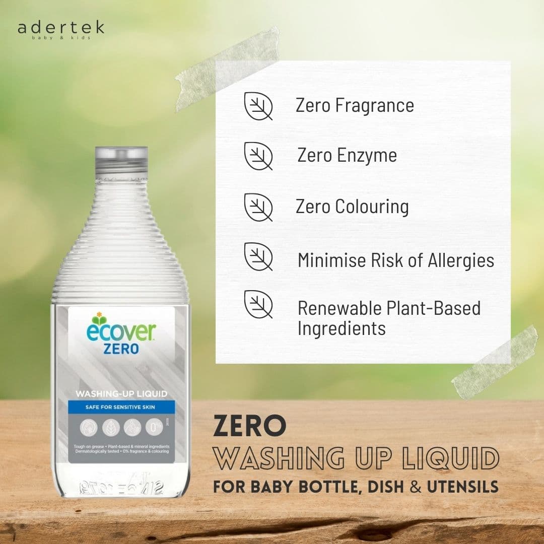 Ecover Zero Washing Up Liquid - Free from Fragrance, Colouring and Paraben