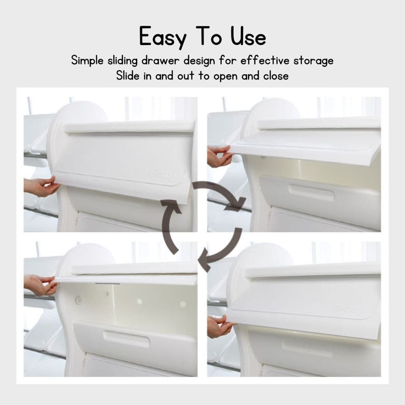 Elephant Storage Organizer comes with Easy Sliding Door to open easily