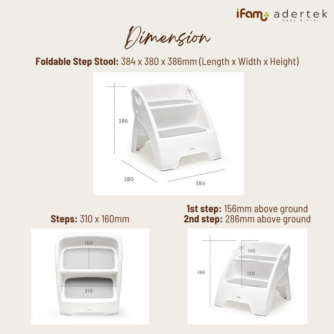 IFAM Safeguard Foldable Step Stool DImension