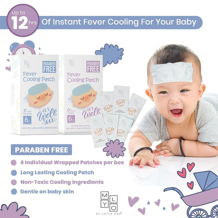 [1 box] MyLO GWS Paraben-Free Fever Cooling Patch (6 Patches / box)