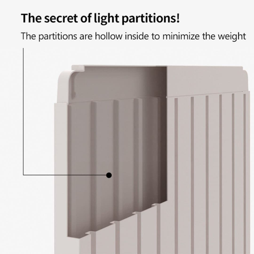Takemehom First Partition are hollow inside to minimize the weight
