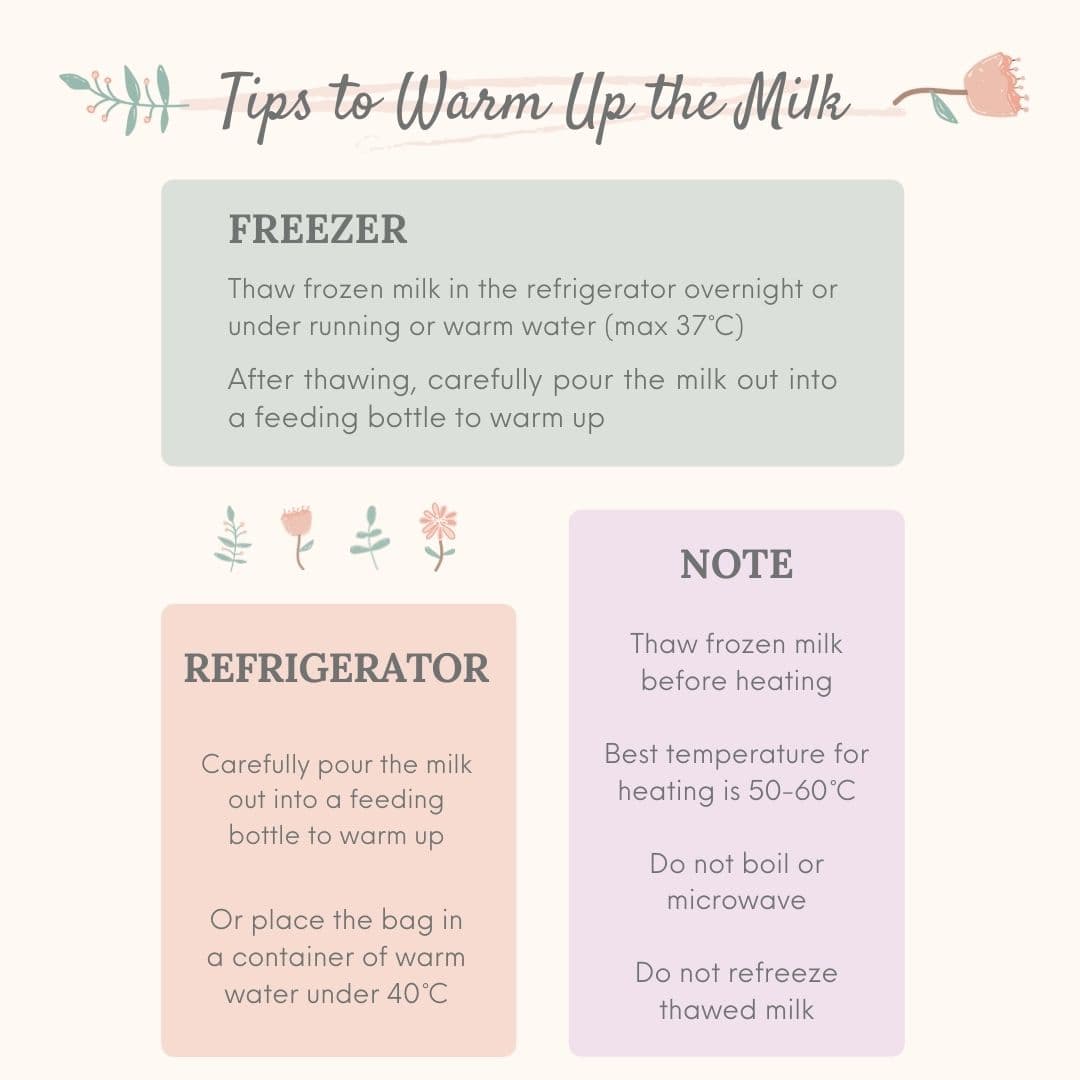 How to warm up the milk in MyLO Breast Milk Storage Bag