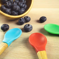 Baby K Bamboo Silicone Spoon comes with 3 neutral colours