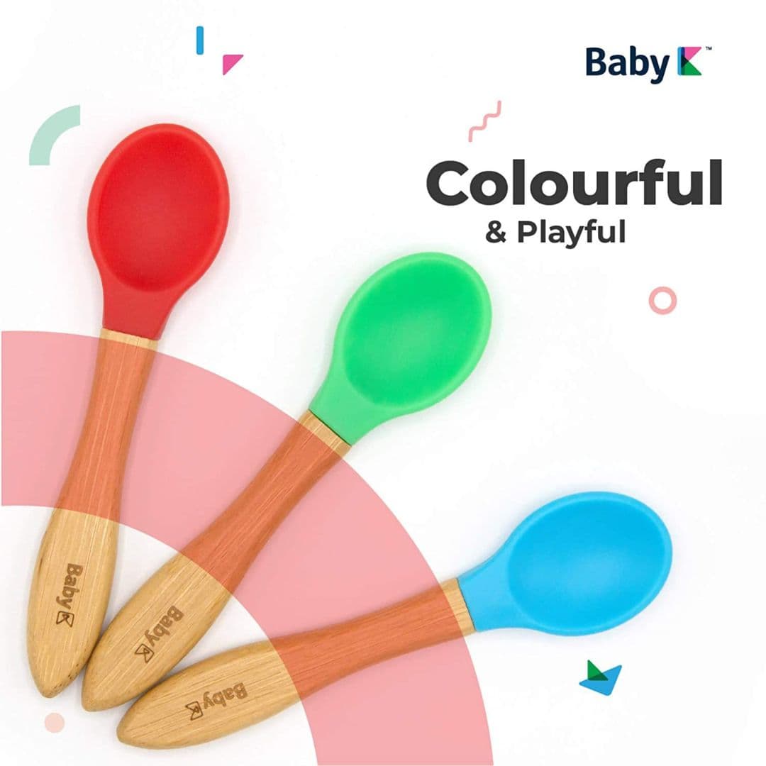 Baby K Colorful Bamboo Spoon 