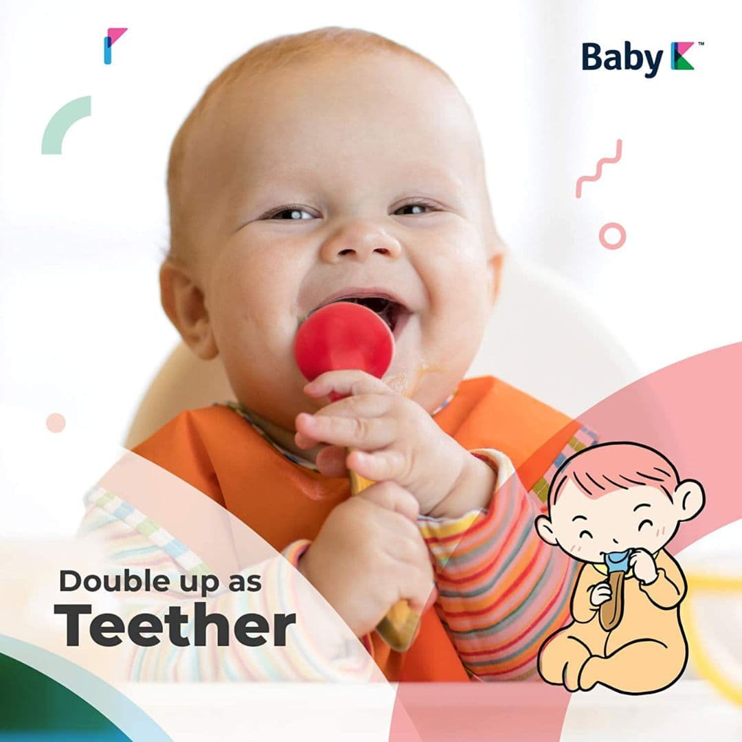Baby K Bamboo Spoon as Teether