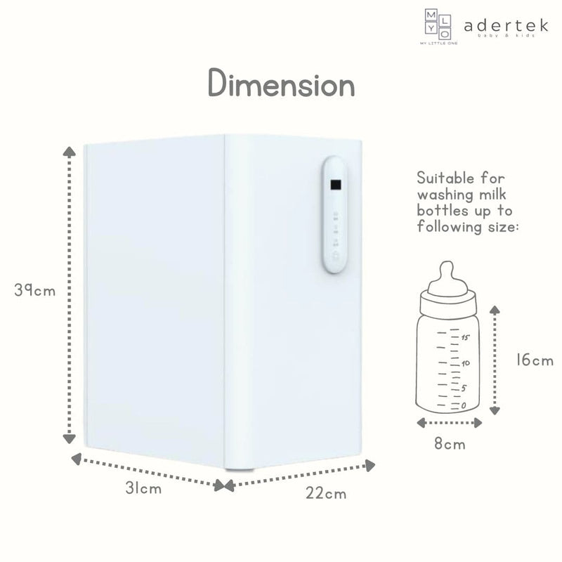 MyLO LIFESAVER 3-in-1 Milk Bottle Wash, Sterilize & Dry Dimension
