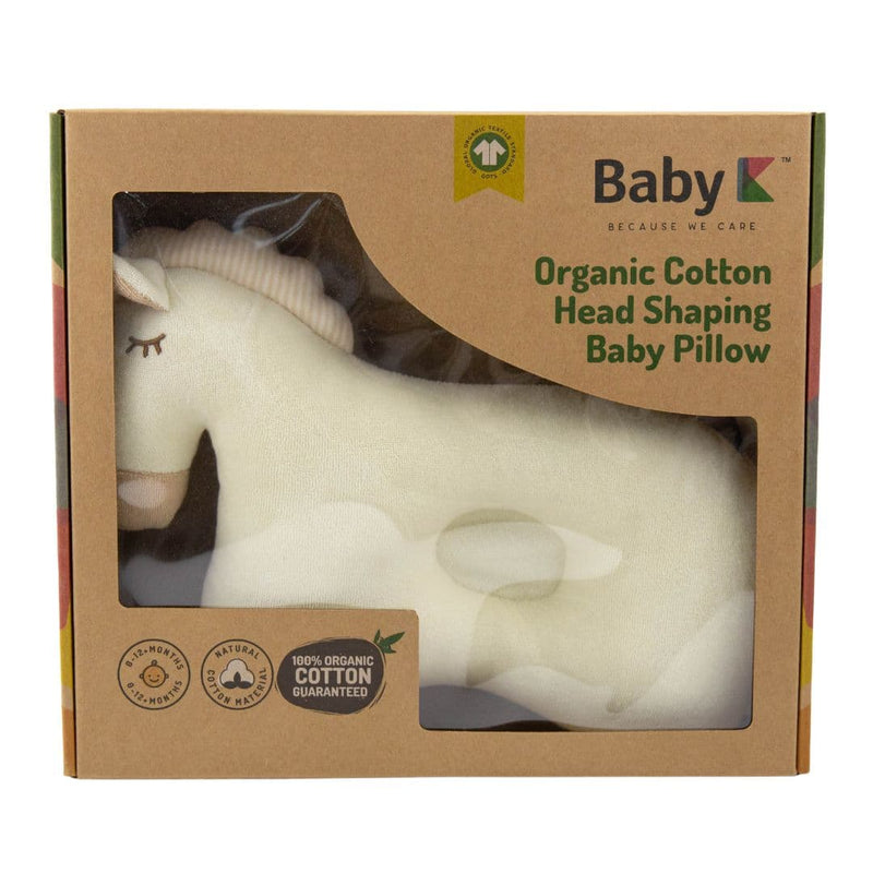 Baby K Organic Cotton Head Shaping Baby Pillow Horse