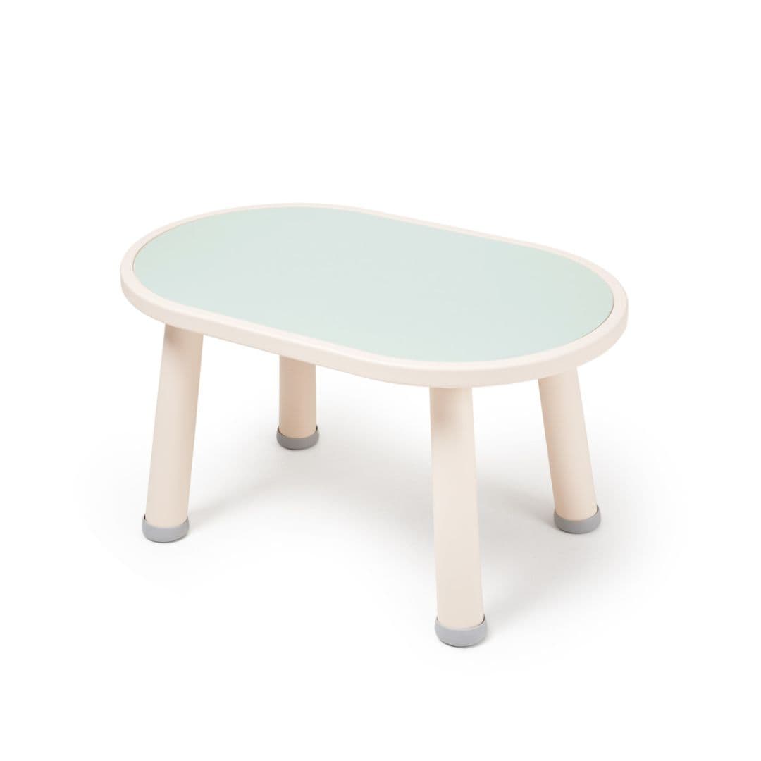 Easy Toddler Table with Reversible Table Mat Beige