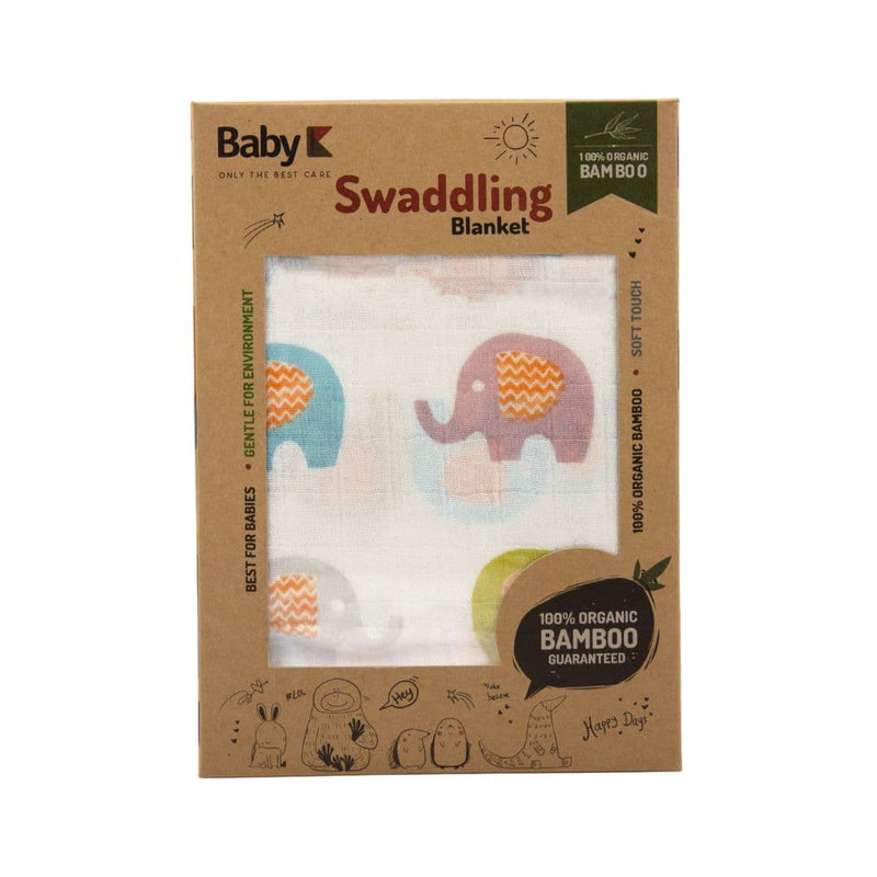 Baby K Swaddling Blanket Elephant