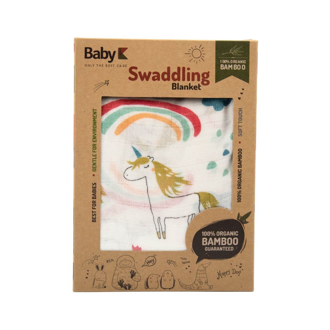 Baby K Swaddling Blanket Unicorn