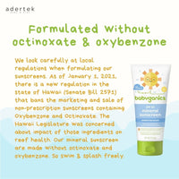 Formulated without octinoxate & oxybenzone which is reef and ocean friendly