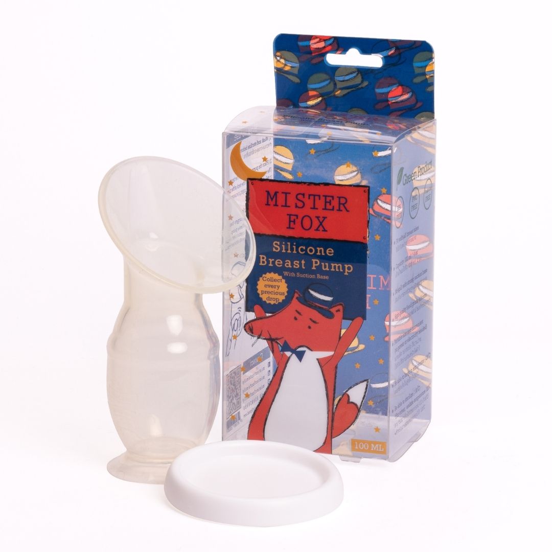 *Clearance* MisterFox Silicone Manual Breast Pump with Suction Base & Lid